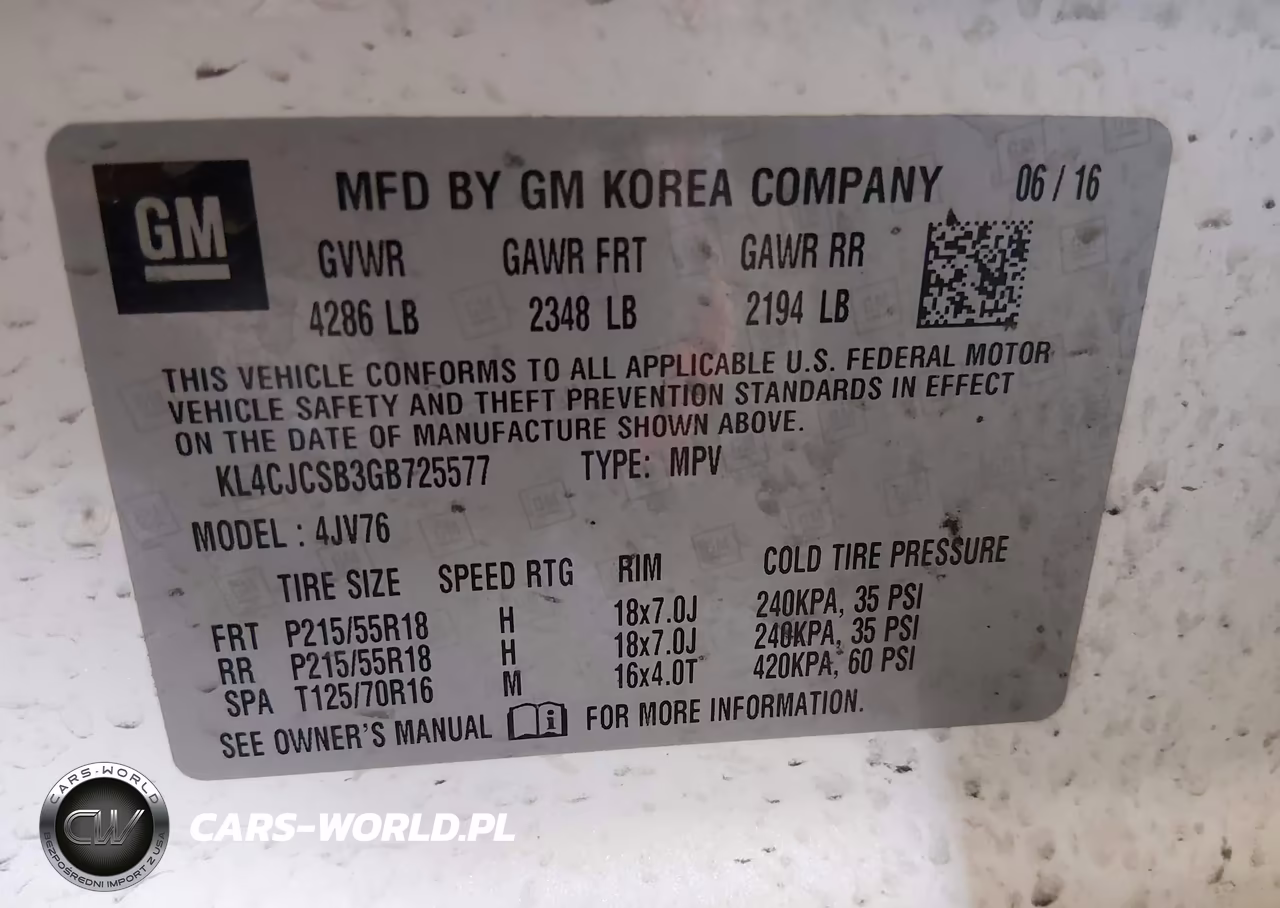 2016 Buick Encore Leather VIN:KL4CJCSB3GB725577 - 9