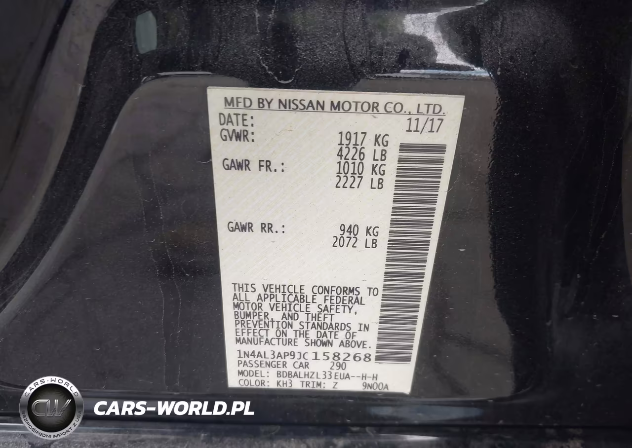 2018 Nissan Altima 2.5 Sr VIN:1N4AL3AP9JC158268 - 9