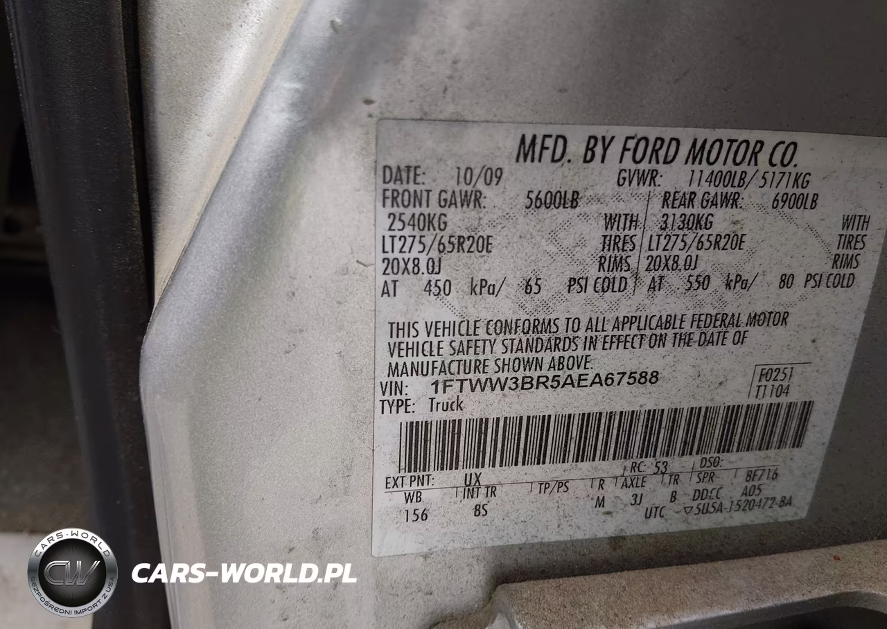 2010 Ford Super Duty F-350 Srw Lariat VIN:1FTWW3BR5AEA67588 - 8