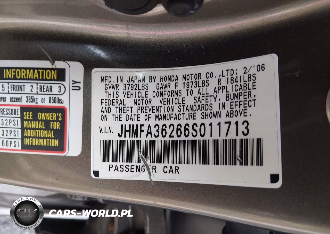 2006 Honda Civic Hybrid VIN:JHMFA36266S011713 - 9