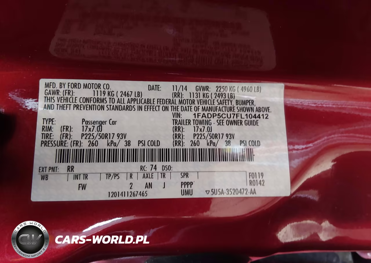 2015 Ford C-Max Energi Sel VIN:1FADP5CU7FL104412 - 9