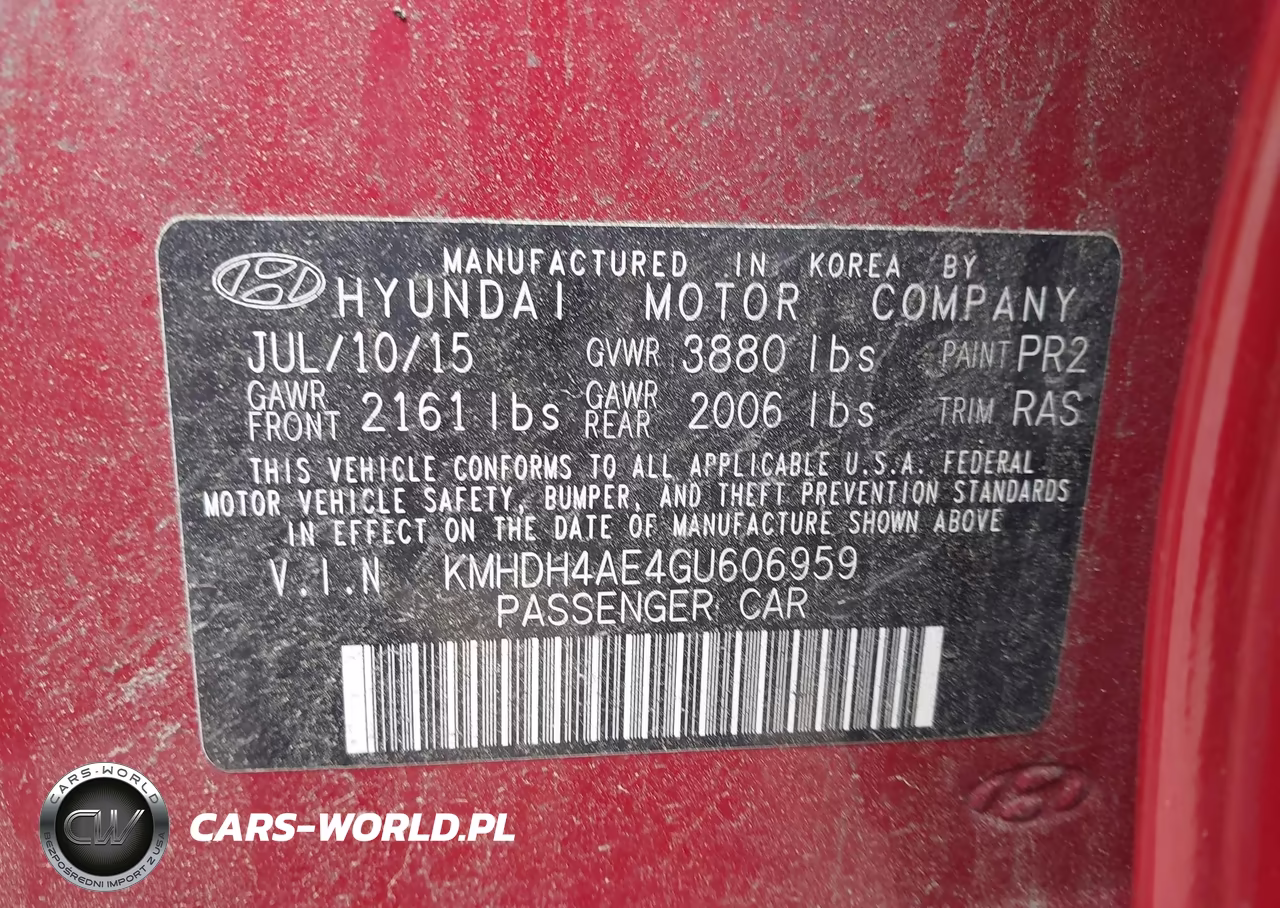 2016 Hyundai Elantra Se VIN:KMHDH4AE4GU606959 - 9