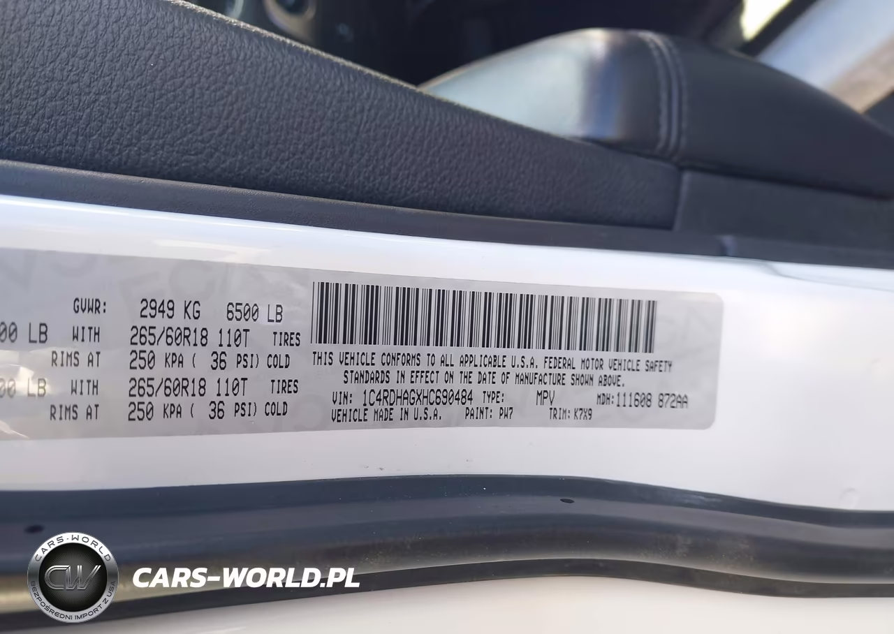 2017 Dodge Durango Sxt Rwd VIN:1C4RDHAGXHC690484 - 9
