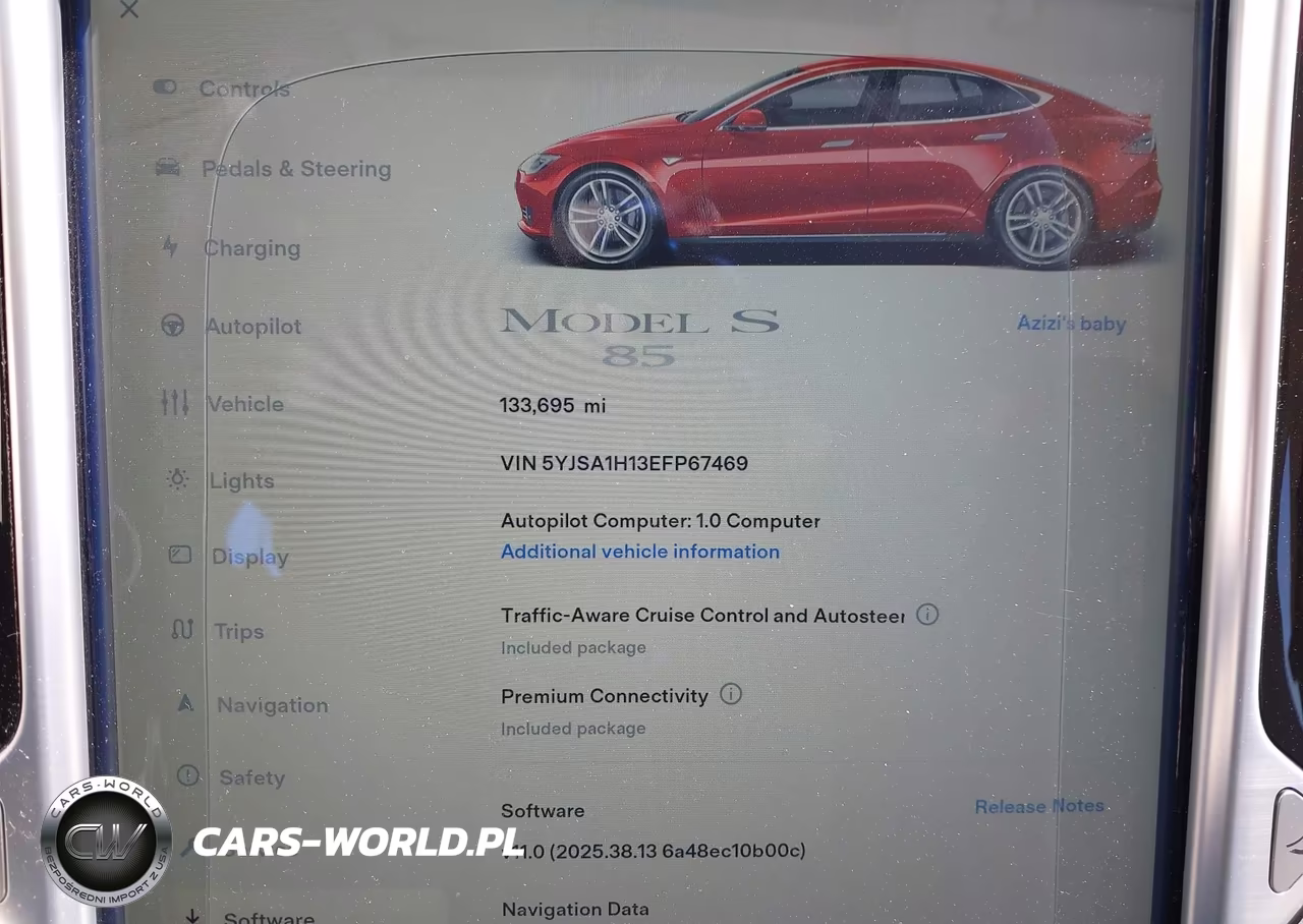 2014 Tesla Model S P85 VIN:5YJSA1H13EFP67469 - 7