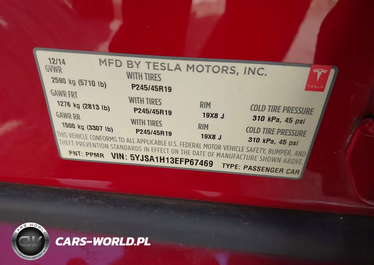 2014 Tesla Model S P85 VIN:5YJSA1H13EFP67469 - 9