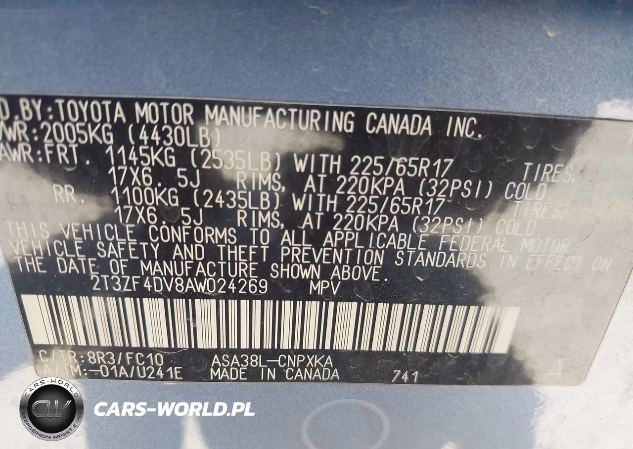 2010 Toyota Rav4 VIN:2T3ZF4DV8AW024269 - 9