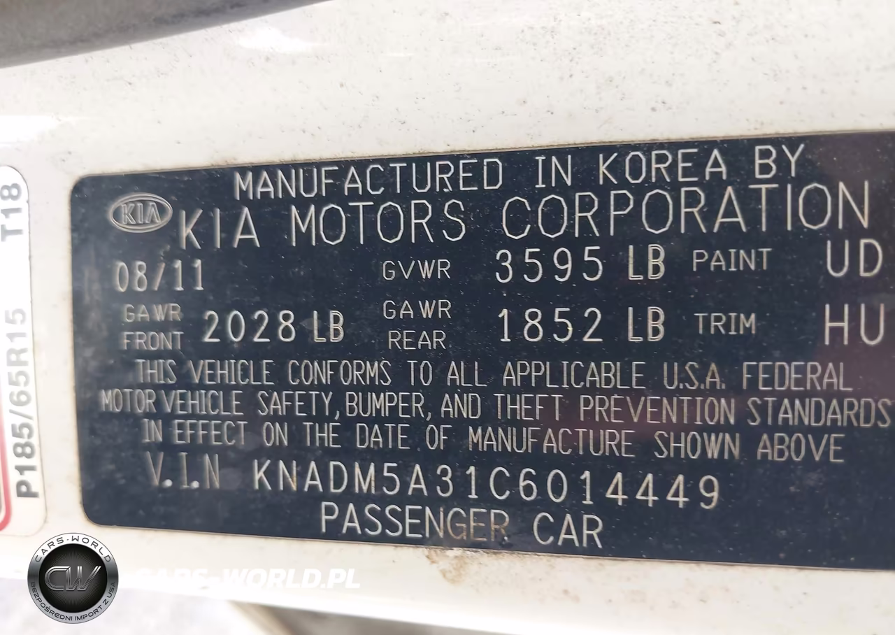 2012 Kia Rio5 Lx VIN:KNADM5A31C6014449 - 9