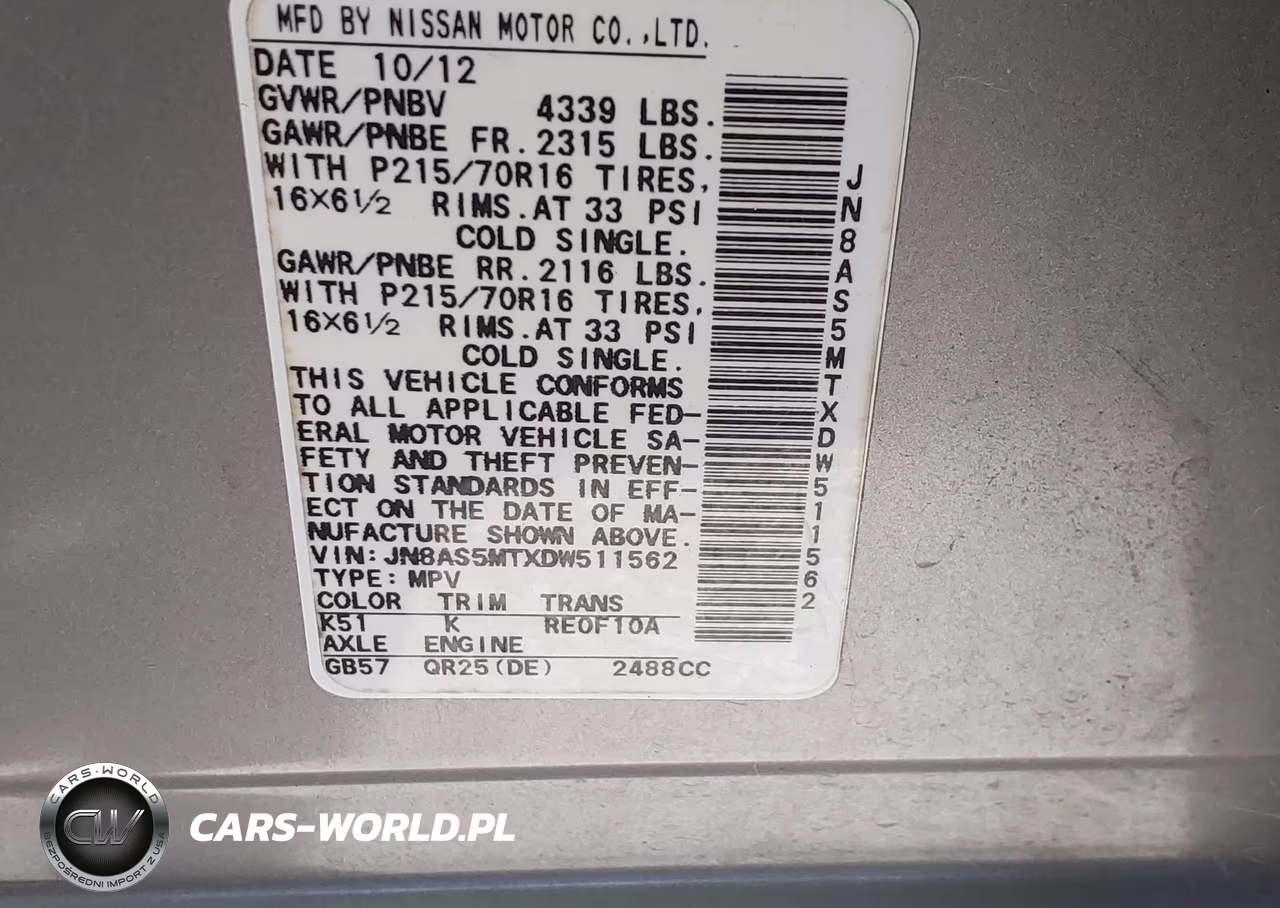 2013 Nissan Rogue S VIN:JN8AS5MTXDW511562 - 9