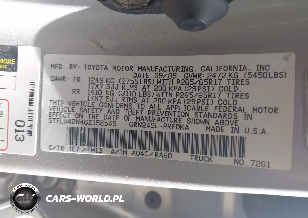 2006 Toyota Tacoma Base V6 VIN:5TELU42N46Z158545 - 9
