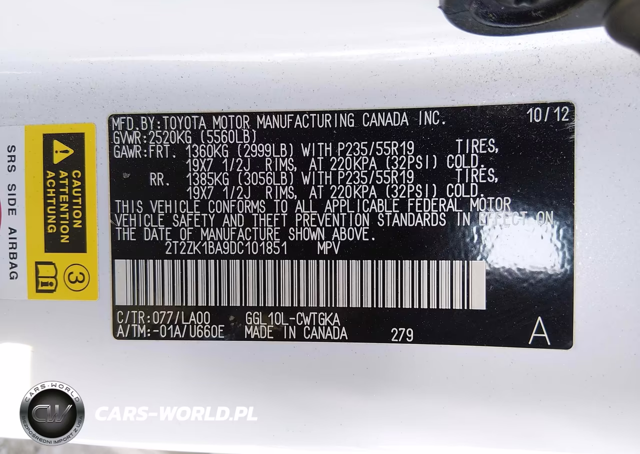 2013 Lexus Rx 350 VIN:2T2ZK1BA9DC101851 - 9