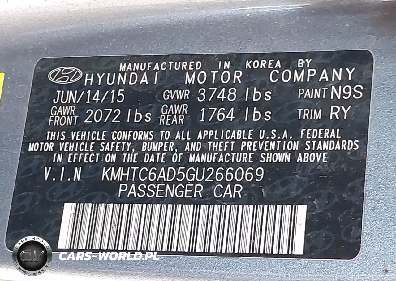 2016 Hyundai Veloster VIN:KMHTC6AD5GU266069 - 9