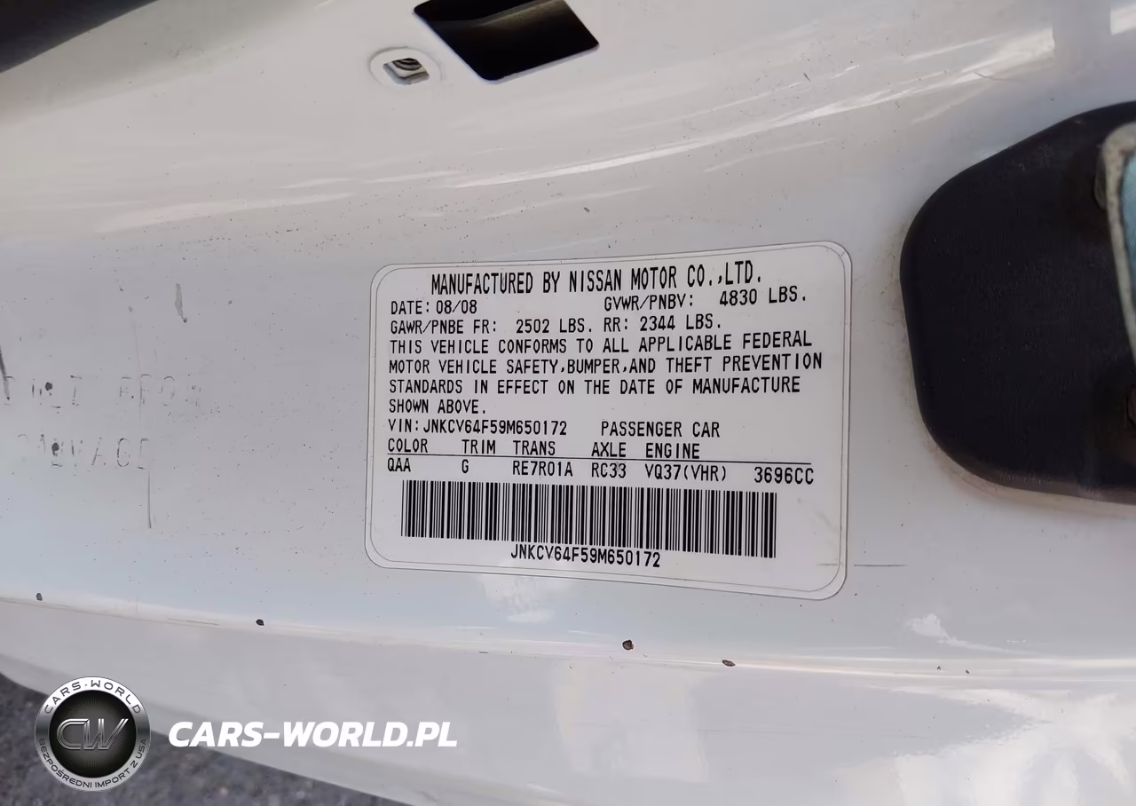 2009 Infiniti G37X VIN:JNKCV64F59M650172 - 9