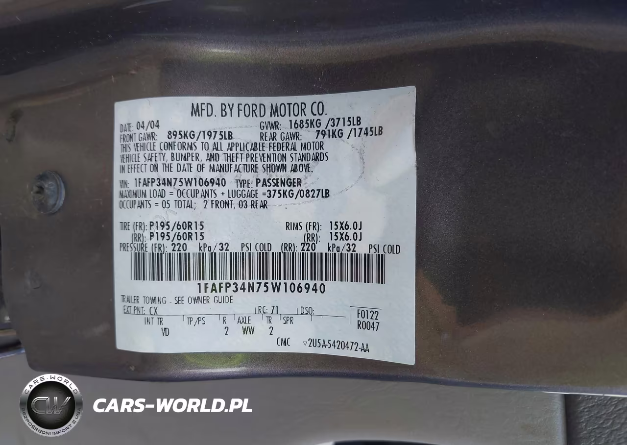 2005 Ford Focus Zx4 VIN:1FAFP34N75W106940 - 9