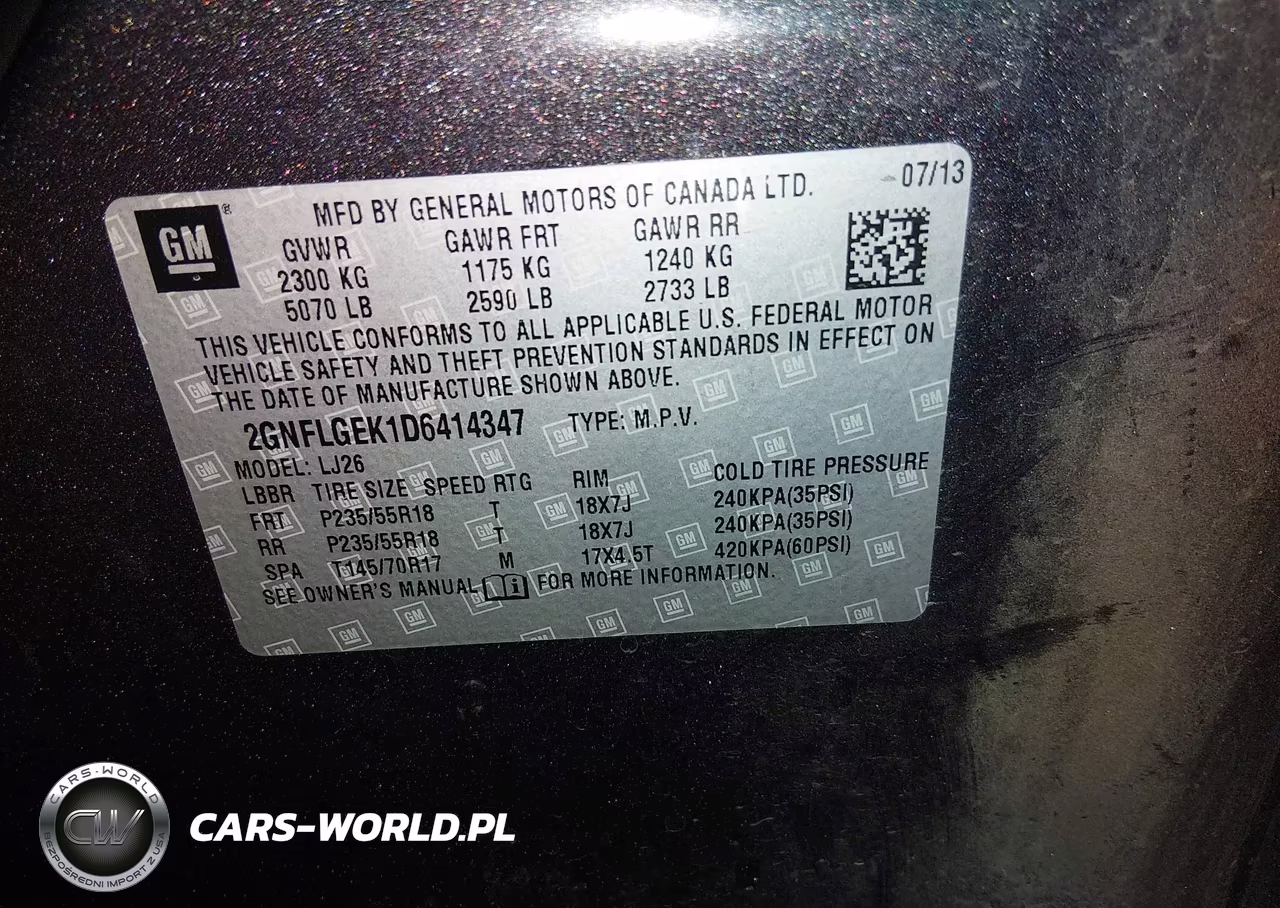 2013 Chevrolet Equinox Ltz VIN:2GNFLGEK1D6414347 - 9