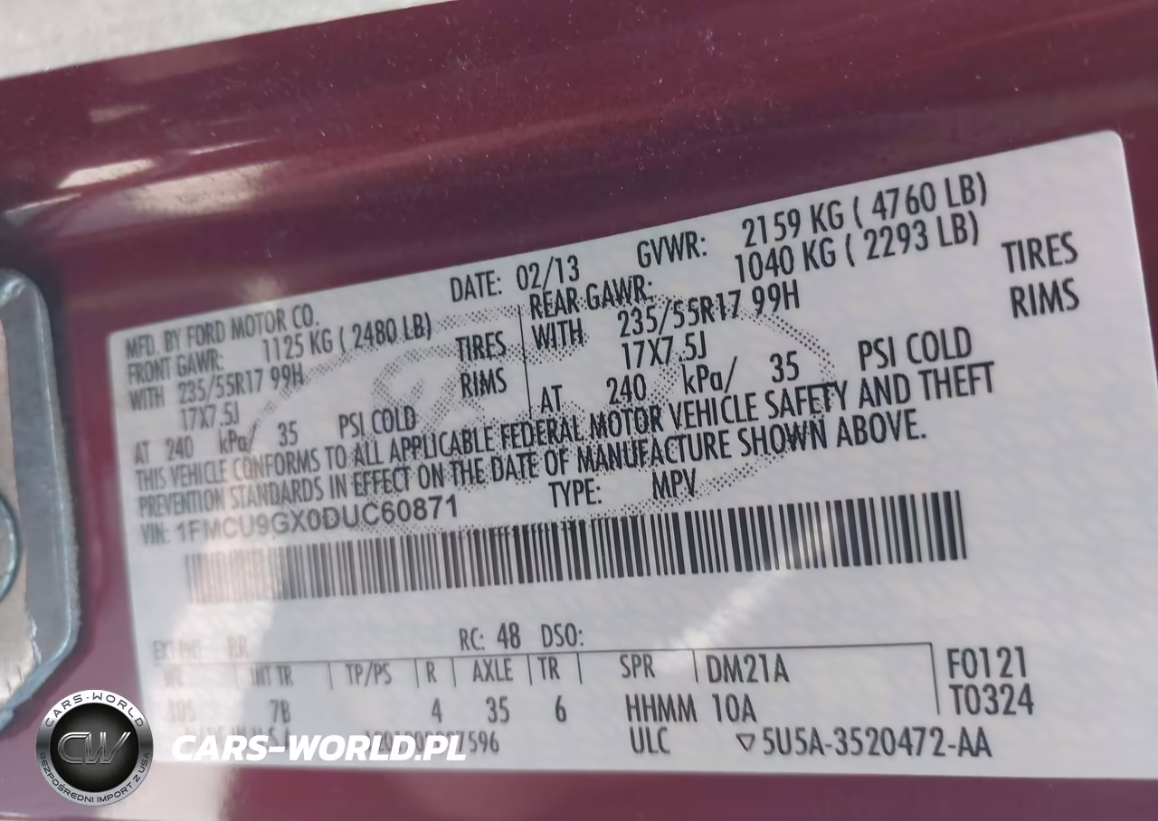 2013 Ford Escape Se VIN:1FMCU9GX0DUC60871 - 9