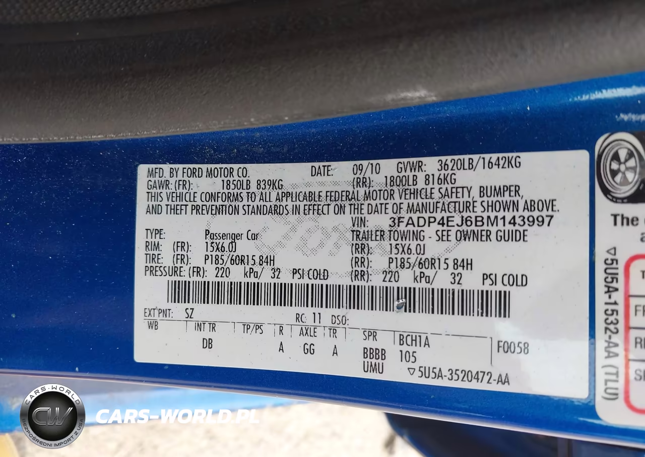2011 Ford Fiesta Se VIN:3FADP4EJ6BM143997 - 9