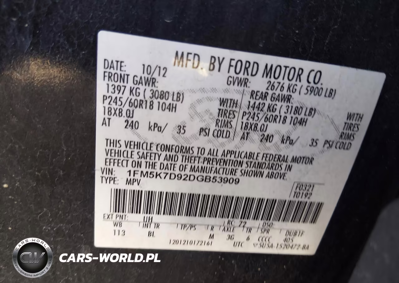 2013 Ford Explorer Xlt VIN:1FM5K7D92DGB53909 - 9