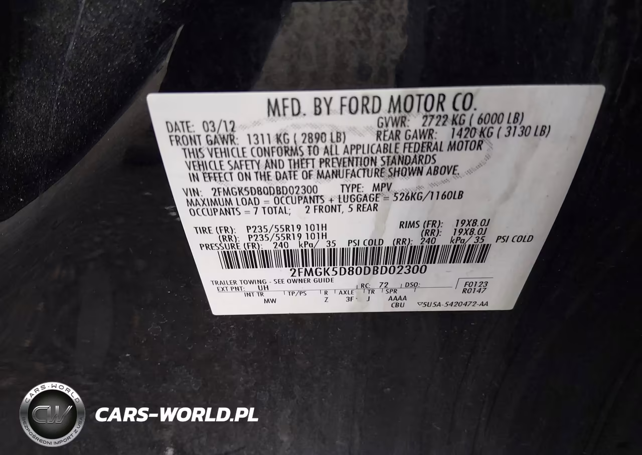 2013 Ford Flex Limited VIN:2FMGK5D80DBD02300 - 9