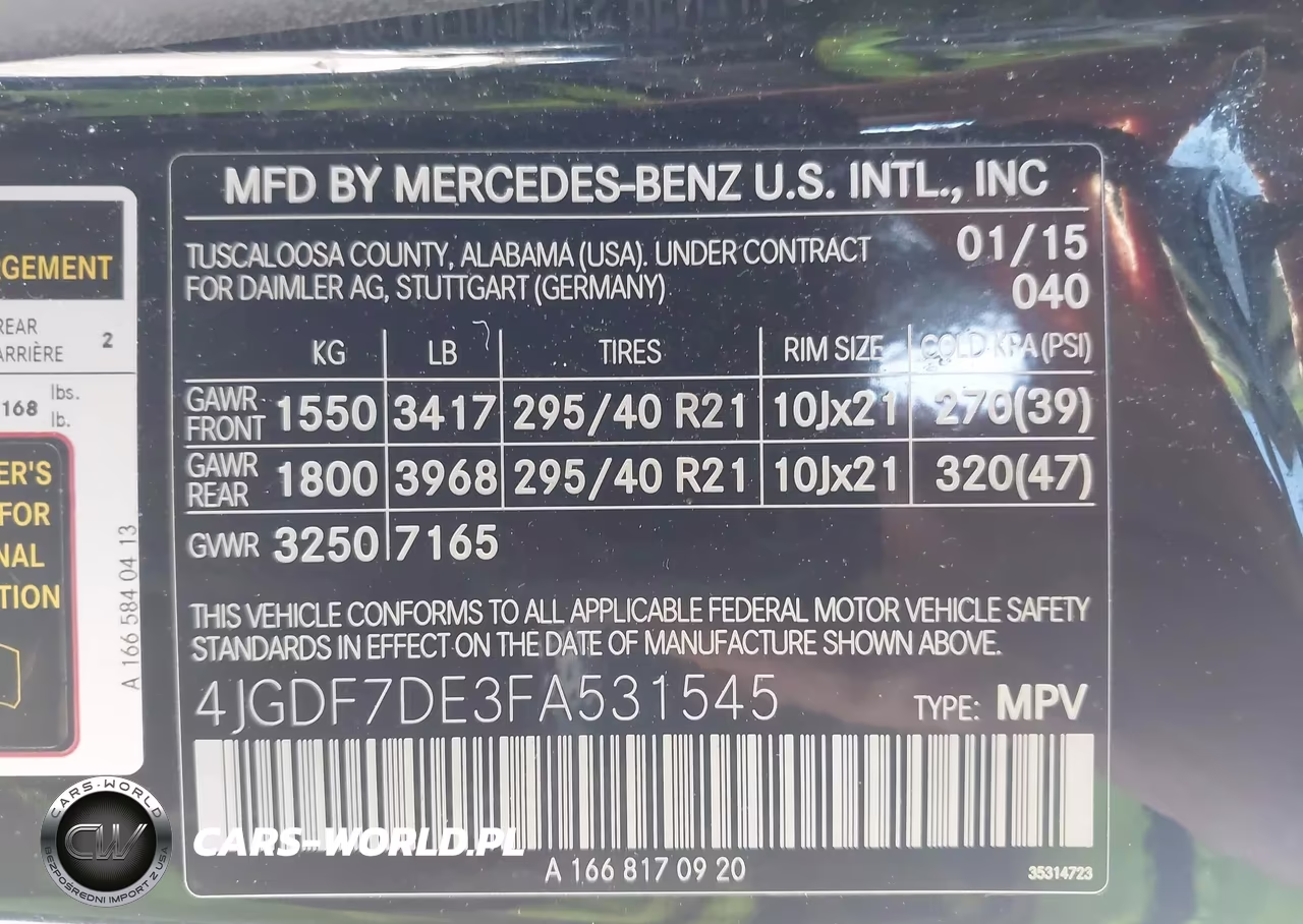2015 Mercedes-Benz Gl 550 4Matic VIN:4JGDF7DE3FA531545 - 9