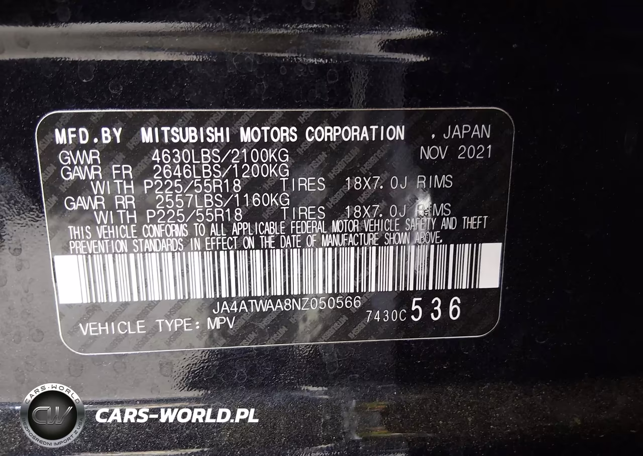 2022 Mitsubishi Eclipse Cross Se S-Awc-Se Special Edition S-Awc-Sel S-Awc-Sel Special Edition S-Awc VIN:JA4ATWAA8NZ050566 - 9