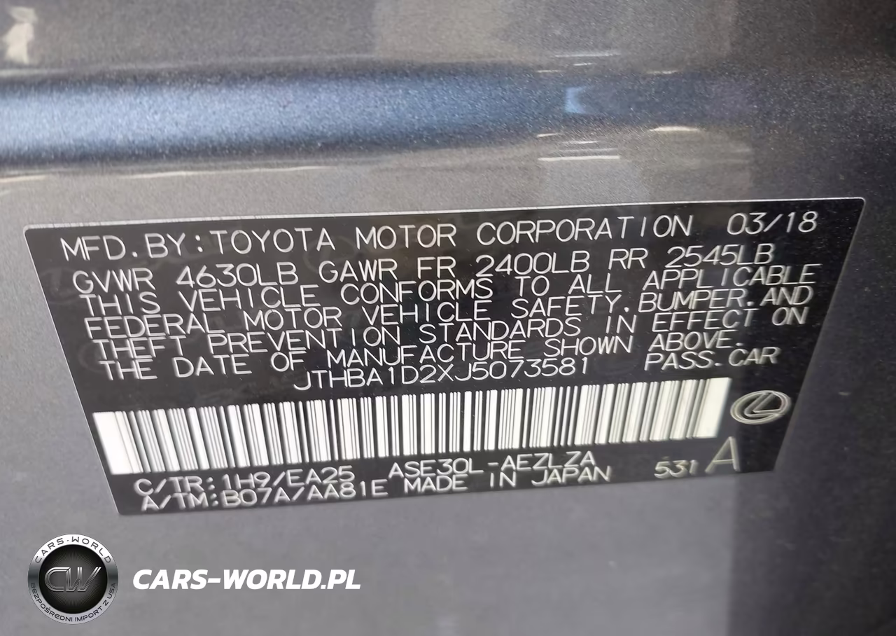 2018 Lexus Is 300 VIN:JTHBA1D2XJ5073581 - 9