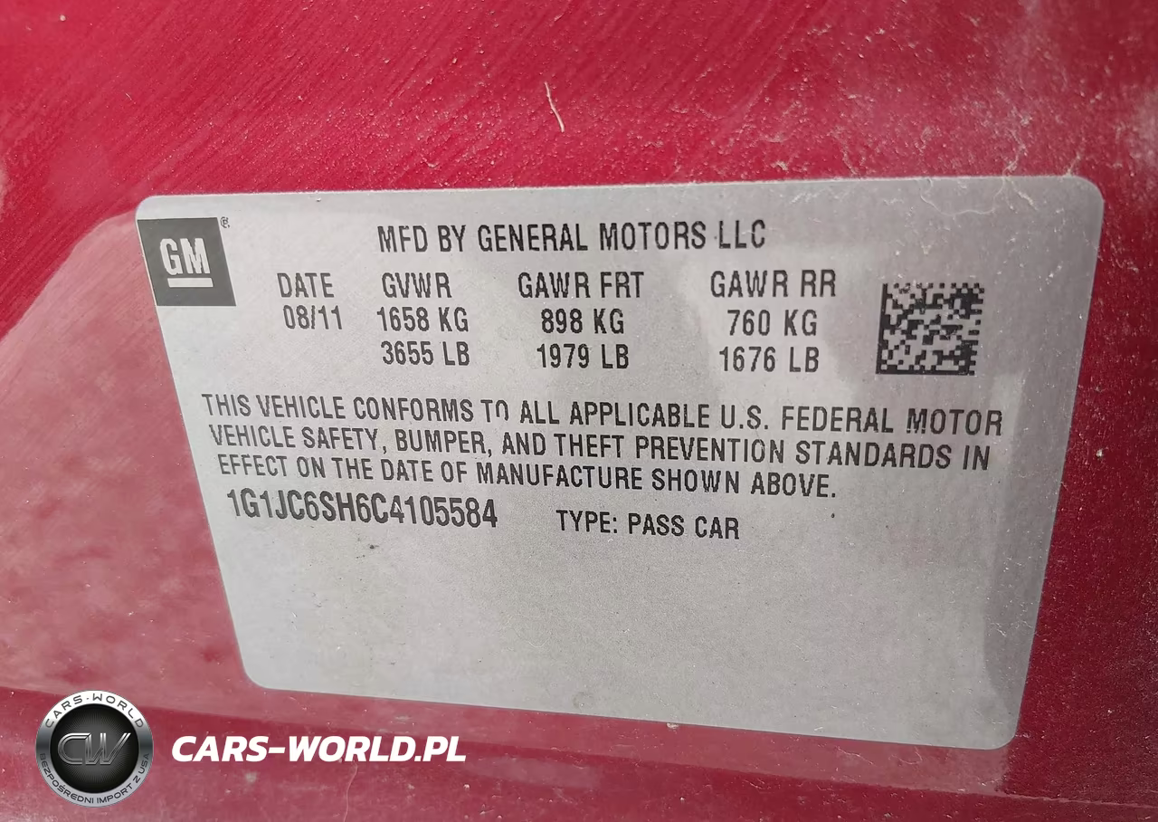 2012 Chevrolet Sonic 2Lt VIN:1G1JC6SH6C4105584 - 9