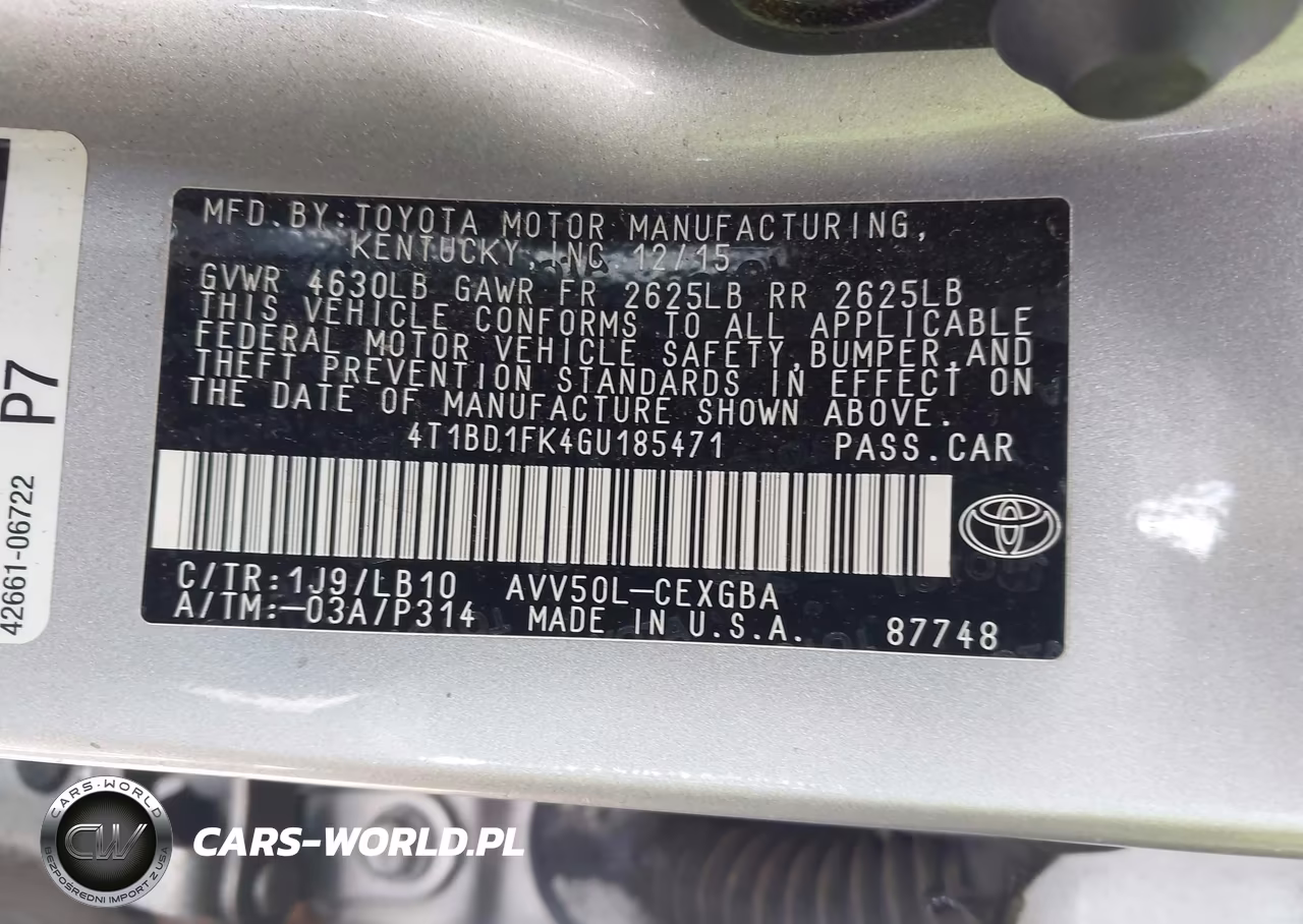 2016 Toyota Camry Hybrid Xle VIN:4T1BD1FK4GU185471 - 9