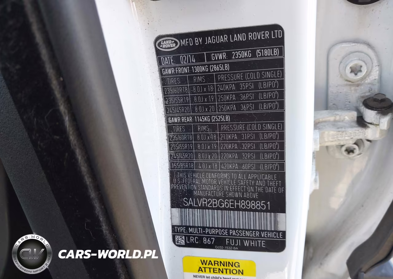 2014 Land Rover Range Rover Evoque Pure VIN:SALVR2BG6EH898851 - 9