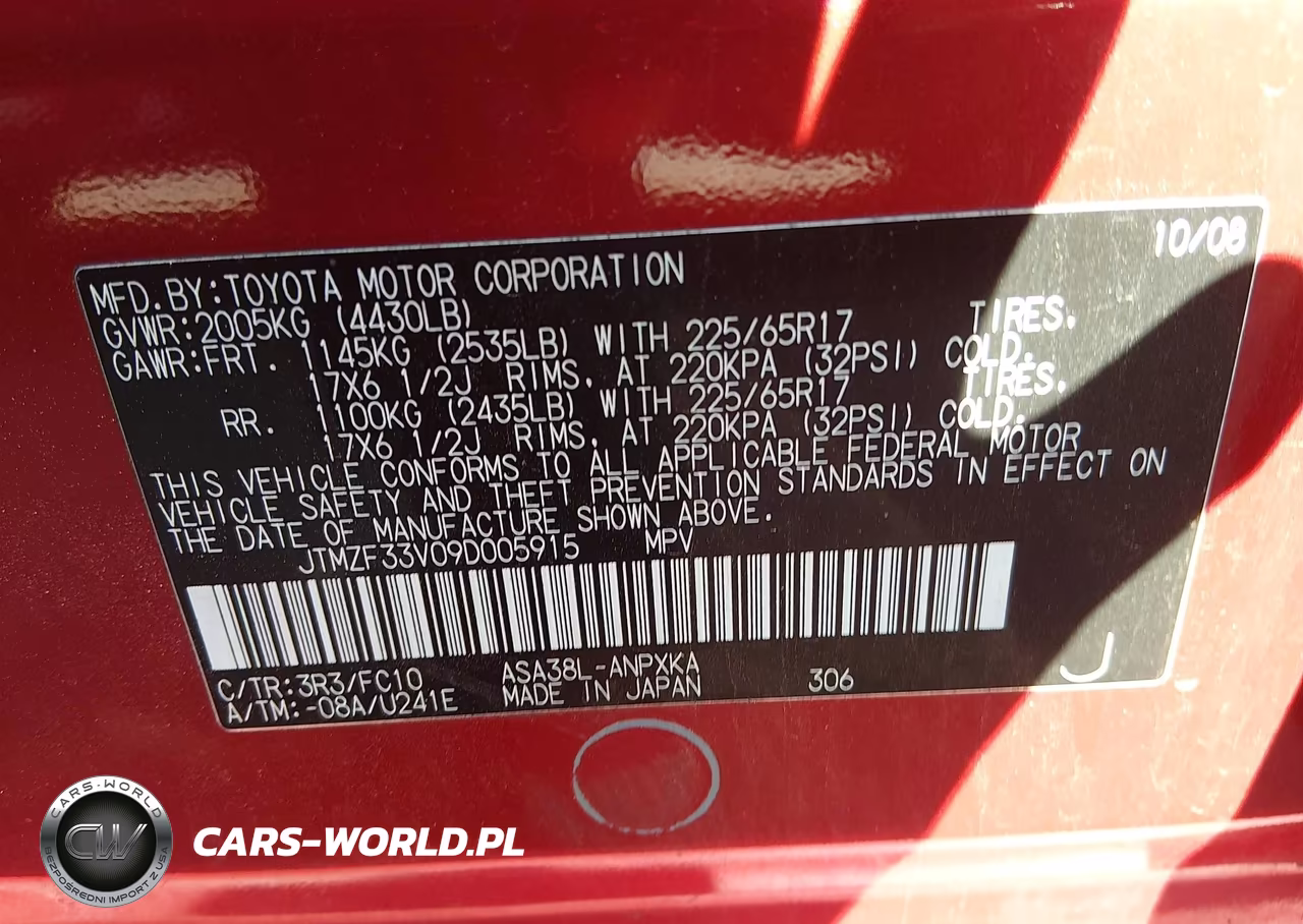 2009 Toyota Rav4 VIN:JTMZF33V09D005915 - 9