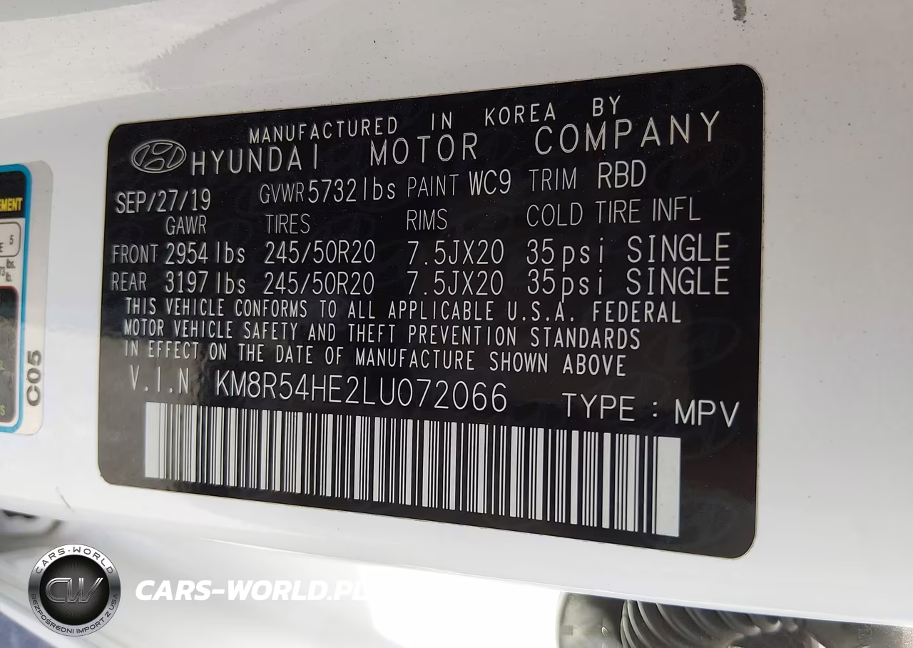 2020 Hyundai Palisade Limited VIN:KM8R54HE2LU072066 - 9