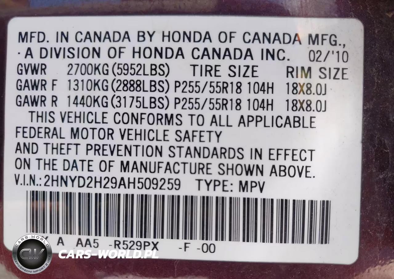 2010 Acura Mdx VIN:2HNYD2H29AH509259 - 9