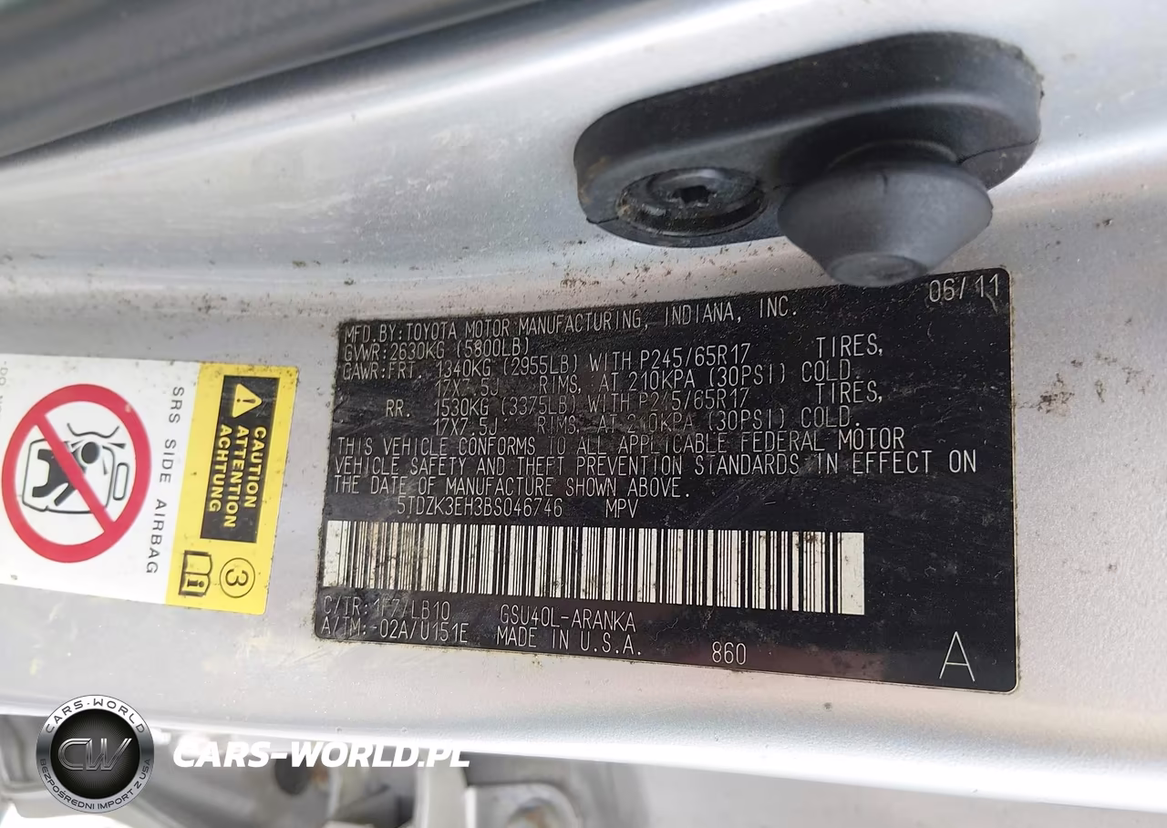 2011 Toyota Highlander Se V6 VIN:5TDZK3EH3BS046746 - 9