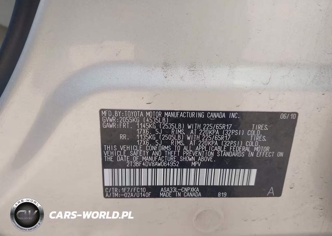 2010 Toyota Rav4 VIN:2T3BF4DV8AW064952 - 9