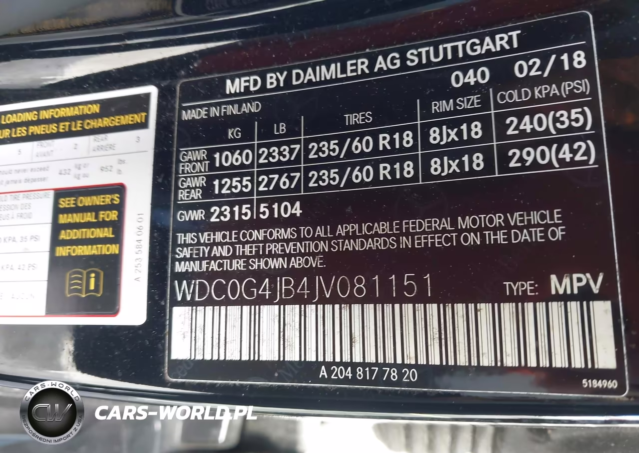 2018 Mercedes-Benz Glc 300 VIN:WDC0G4JB4JV081151 - 9