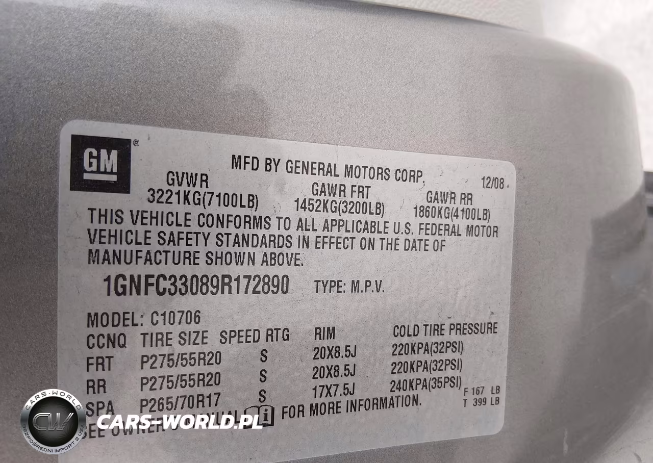 2009 Chevrolet Tahoe Ltz VIN:1GNFC33089R172890 - 9