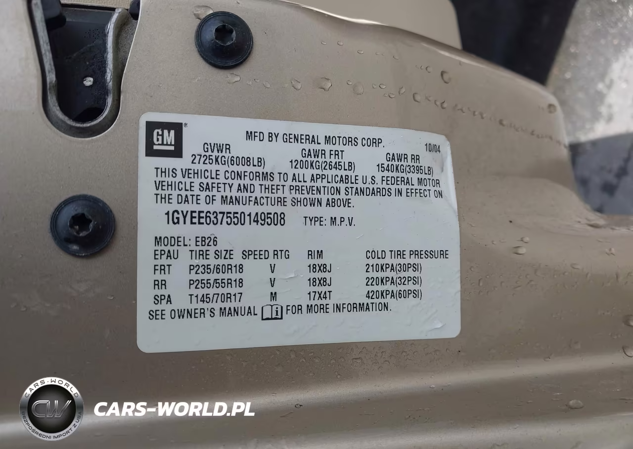 2005 Cadillac Srx V6 VIN:1GYEE637550149508 - 9