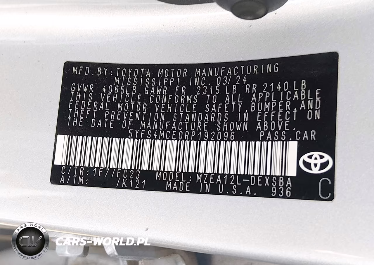 2024 Toyota Corolla Se VIN:5YFS4MCE0RP192096 - 9