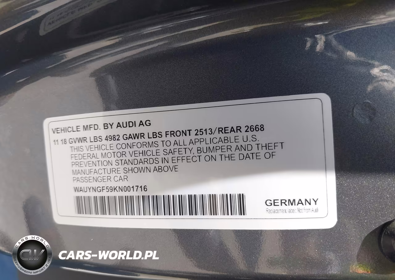 2019 Audi A5 45 Premium VIN:WAUYNGF59KN001716 - 9