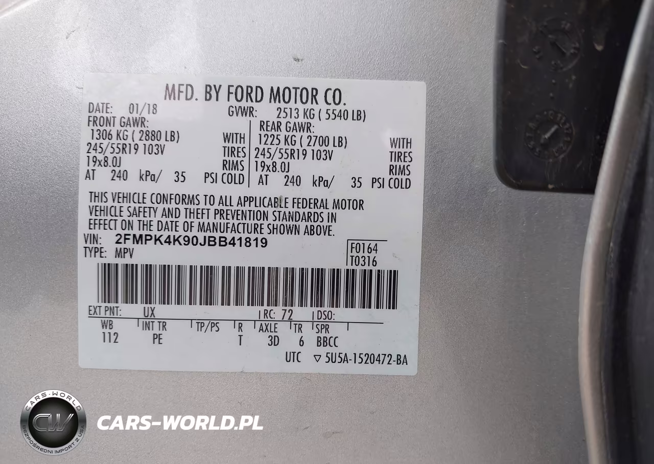 2018 Ford Edge Titanium VIN:2FMPK4K90JBB41819 - 9