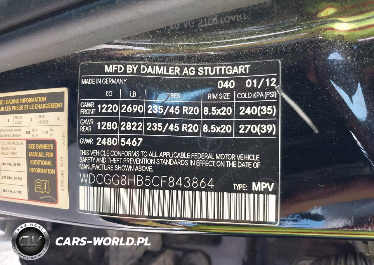2012 Mercedes-Benz Glk 350 4Matic VIN:WDCGG8HB5CF843864 - 9