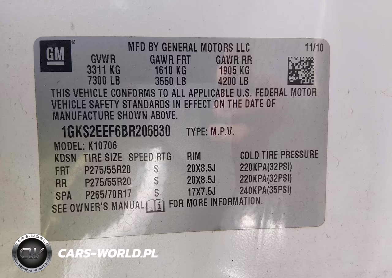 2011 GMC Yukon Denali VIN:1GKS2EEF6BR206830 - 9