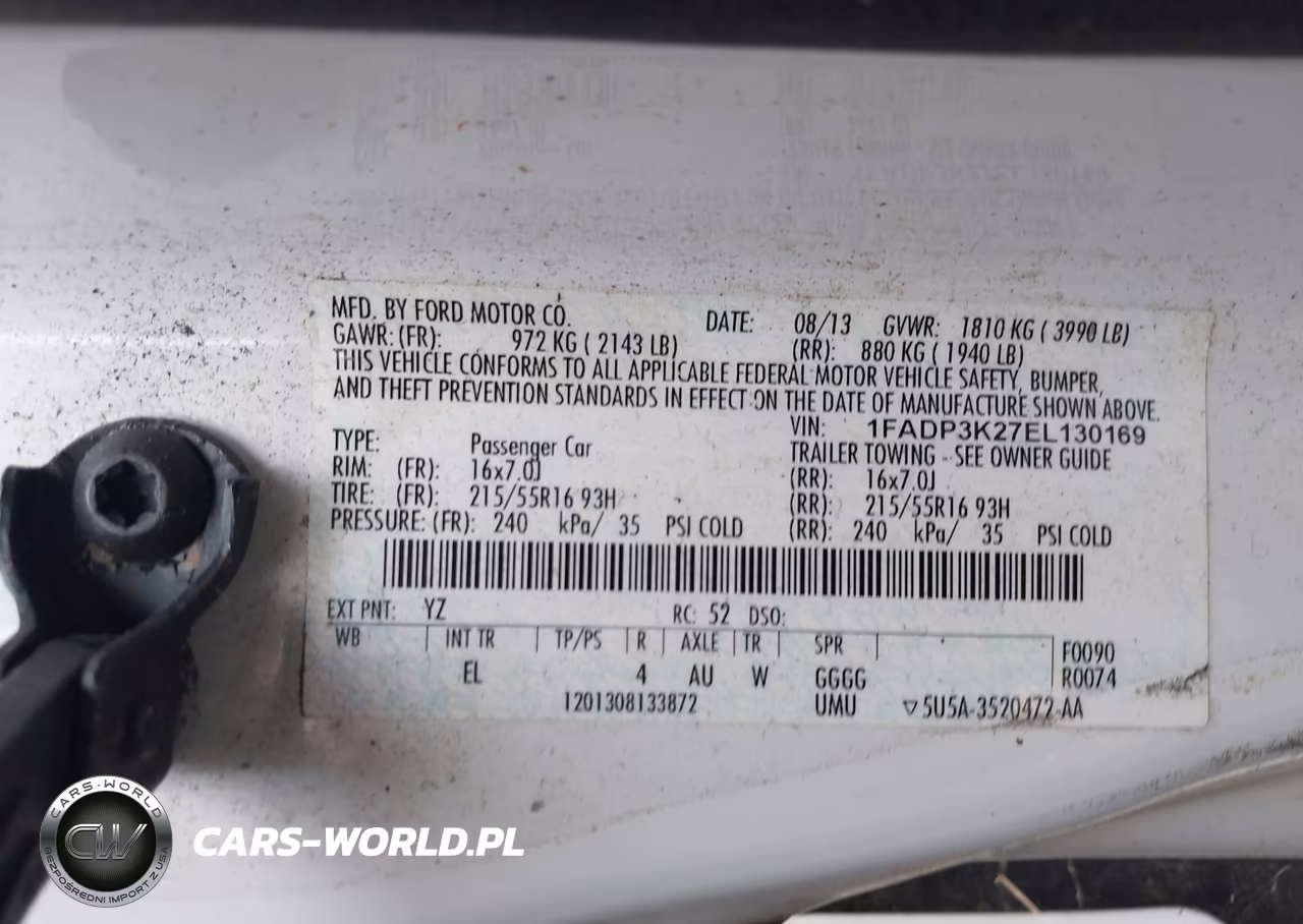 2014 Ford Focus Se VIN:1FADP3K27EL130169 - 9