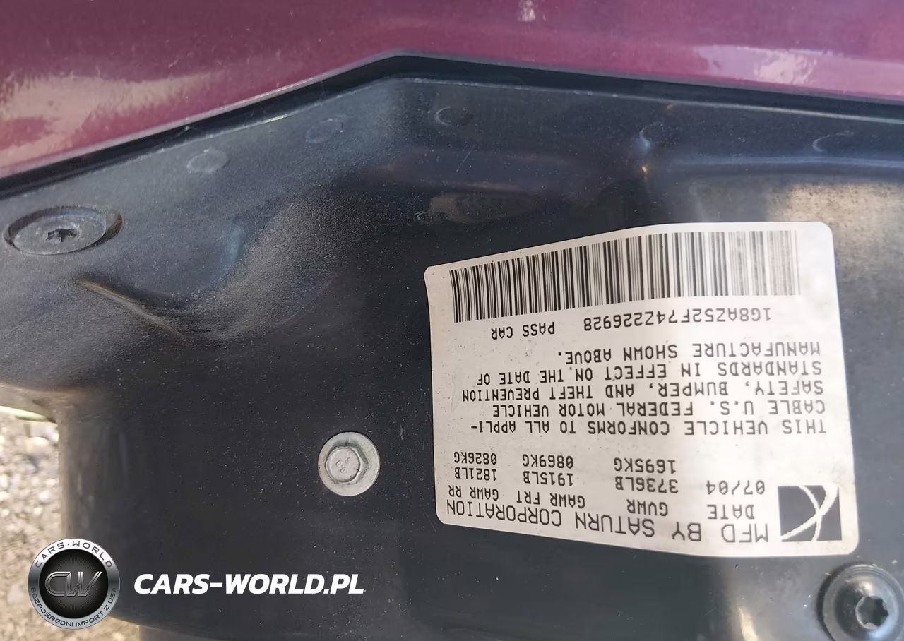 2004 Saturn Ion Ion 2 VIN:1G8AZ52F74Z226928 - 9