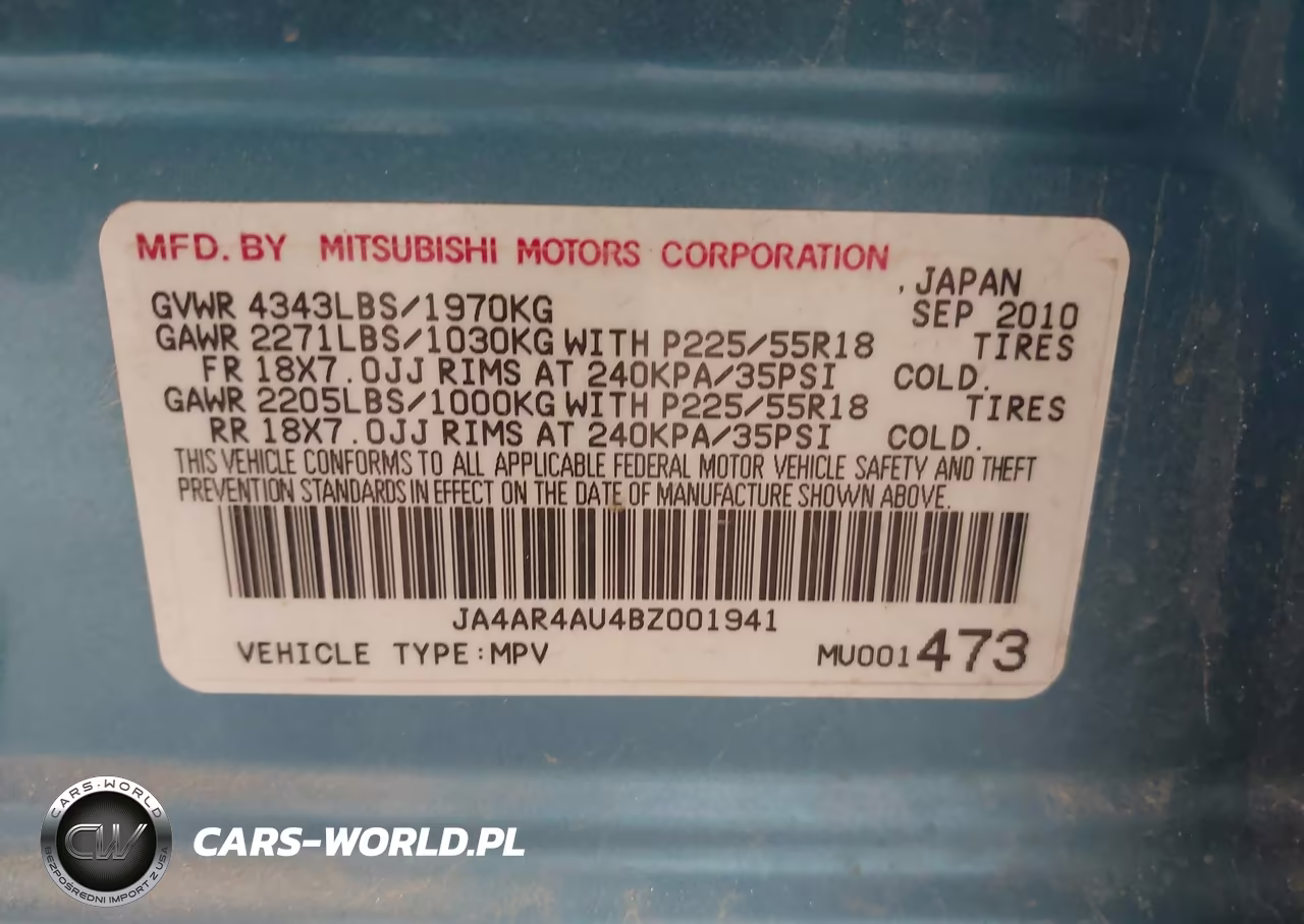 2011 Mitsubishi Outlander Sport Se VIN:JA4AR4AU4BZ001941 - 9