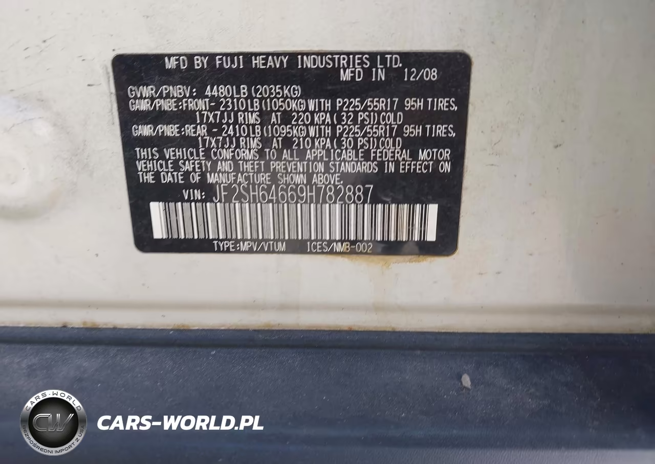 2009 Subaru Forester 2.5X Limited VIN:JF2SH64669H782887 - 9