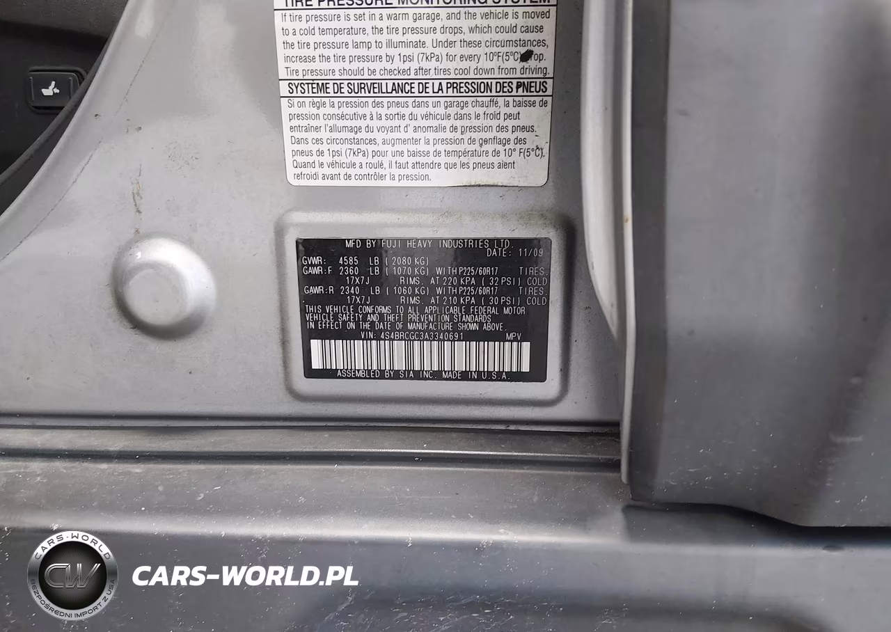 2010 Subaru Outback 2.5I Premium VIN:4S4BRCGC3A3340691 - 9