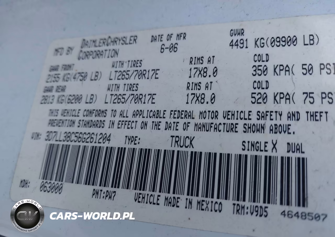 2006 Dodge Ram 3500 Slt-Sport VIN:3D7LL38C56G261204 - 9