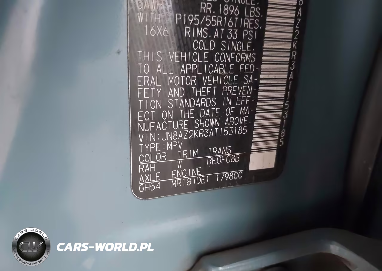 2010 Nissan Cube 1.8Sl VIN:JN8AZ2KR3AT153185 - 9