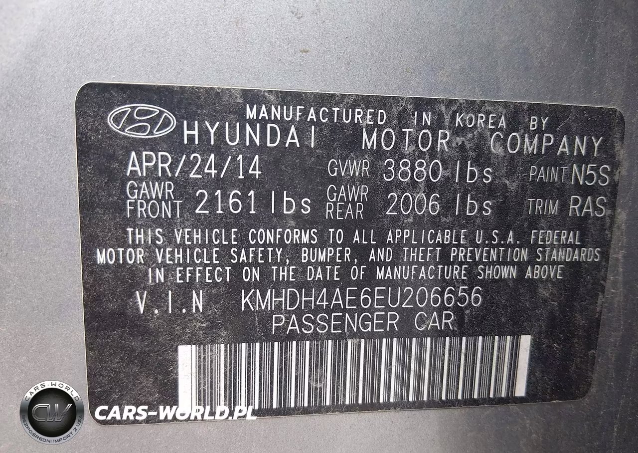 2014 Hyundai Elantra Se VIN:KMHDH4AE6EU206656 - 9