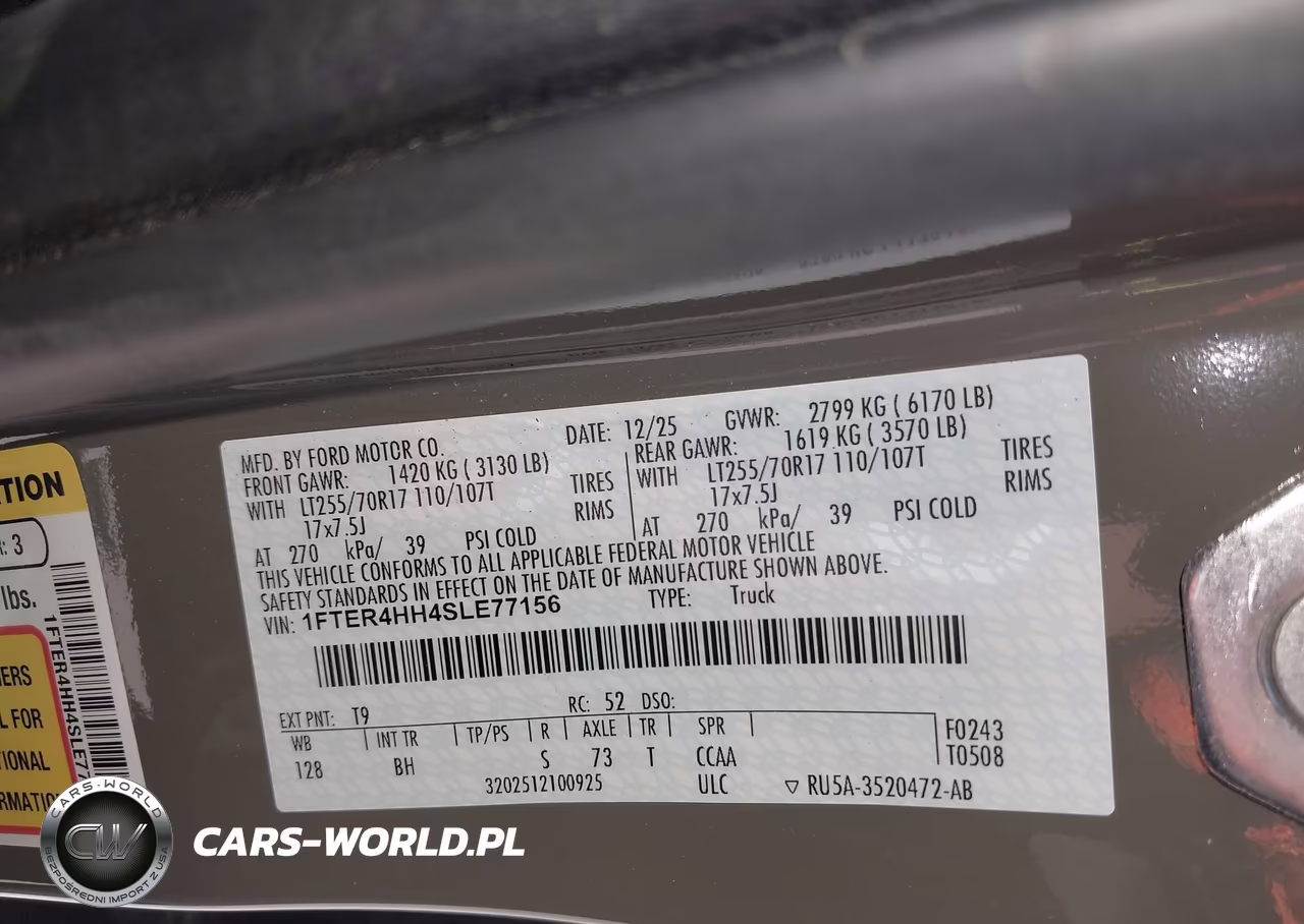 2025 Ford Ranger Xlt VIN:1FTER4HH4SLE77156 - 9